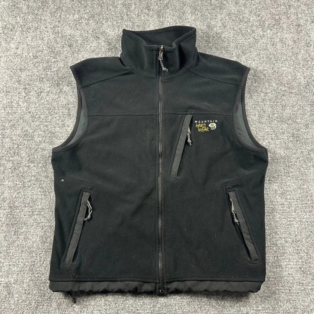 Mountain Hardwear Fleece Vest Mens Large Black Windstopper GORE OM1623 Gorpcore